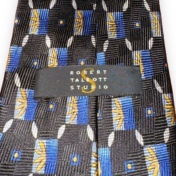 Robert Talbott Studio Blue & Black Handmade in USA Tie - Picture 3 of 6